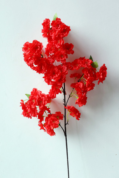 80cm Cherry Tree Artificial Pollen Κόκκινο Μεταξωτό Στολισμός Γάμου Κλαδί κερασιάς Διακόσμηση σπιτιού Αψίδα γάμου