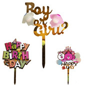 Daudz laimes dzimšanas dienā kūkas virsma Akrila "Ak, mazulīte" zēns, meitene, kūciņa cepure Kāzu ballītes dekorēšana bērnu dušai Kūkas cepšanas piederumi