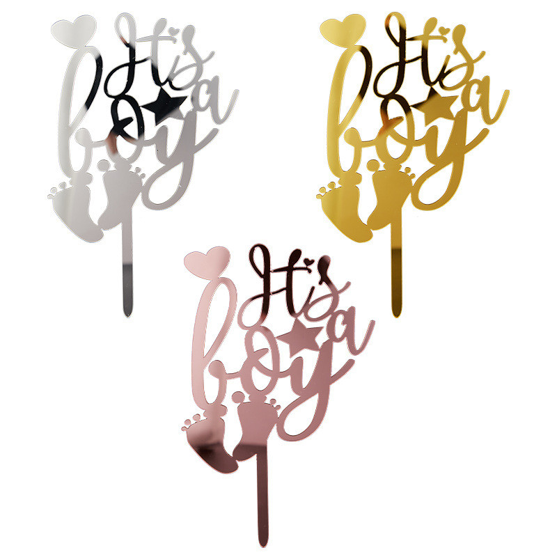 Daudz laimes dzimšanas dienā kūkas virsma Akrila "Ak, mazulīte" zēns, meitene, kūciņa cepure Kāzu ballītes dekorēšana bērnu dušai Kūkas cepšanas piederumi