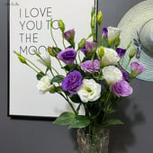 SunMade Lisianthus siidist kunstlill Kodu Pulmakaunistus Lilleseade Aksessuaarid Flores Artificales Lilla Flore