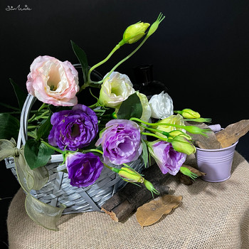 SunMade Lisianthus Silk Artificial Flower Διακόσμηση Γάμου Σπίτι Ανθοσυνθέσεις Αξεσουάρ Flores Artificales Purple Flore