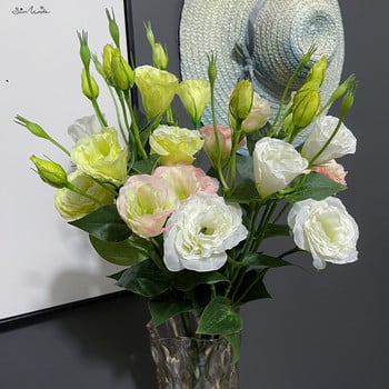 SunMade Lisianthus Silk Artificial Flower Διακόσμηση Γάμου Σπίτι Ανθοσυνθέσεις Αξεσουάρ Flores Artificales Purple Flore