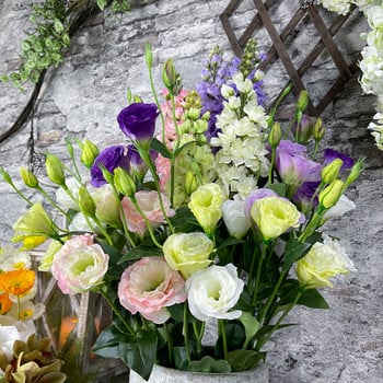 SunMade Lisianthus Silk Artificial Flower Διακόσμηση Γάμου Σπίτι Ανθοσυνθέσεις Αξεσουάρ Flores Artificales Purple Flore