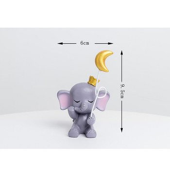 Στολίδι για τούρτα με άγαλμα αστέρι ελέφαντα που μαγνητίζει το βλέμμα Ρητίνη για το σπίτι Κουζίνα DIY Δημιουργική διακόσμηση επιδόρπιου