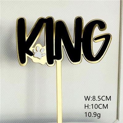 Új dupla akril kisállat boldog születésnapi torta fedő kisállat kutyának születésnapi parti kellékek Cupcake topper sütéshez tortadíszek