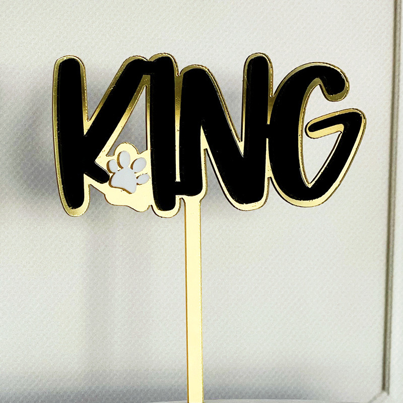 Új dupla akril kisállat boldog születésnapi torta fedő kisállat kutyának születésnapi parti kellékek Cupcake topper sütéshez tortadíszek