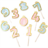 Нова дигитална свещ с пайети Номер за рожден ден Свещ за торта 0 1 2 3 4 5 6 7 8 9 Торта за торта Момичета Момчета Декорация за бебешки партита