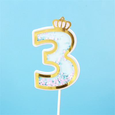 Нова дигитална свещ с пайети Номер за рожден ден Свещ за торта 0 1 2 3 4 5 6 7 8 9 Торта за торта Момичета Момчета Декорация за бебешки партита