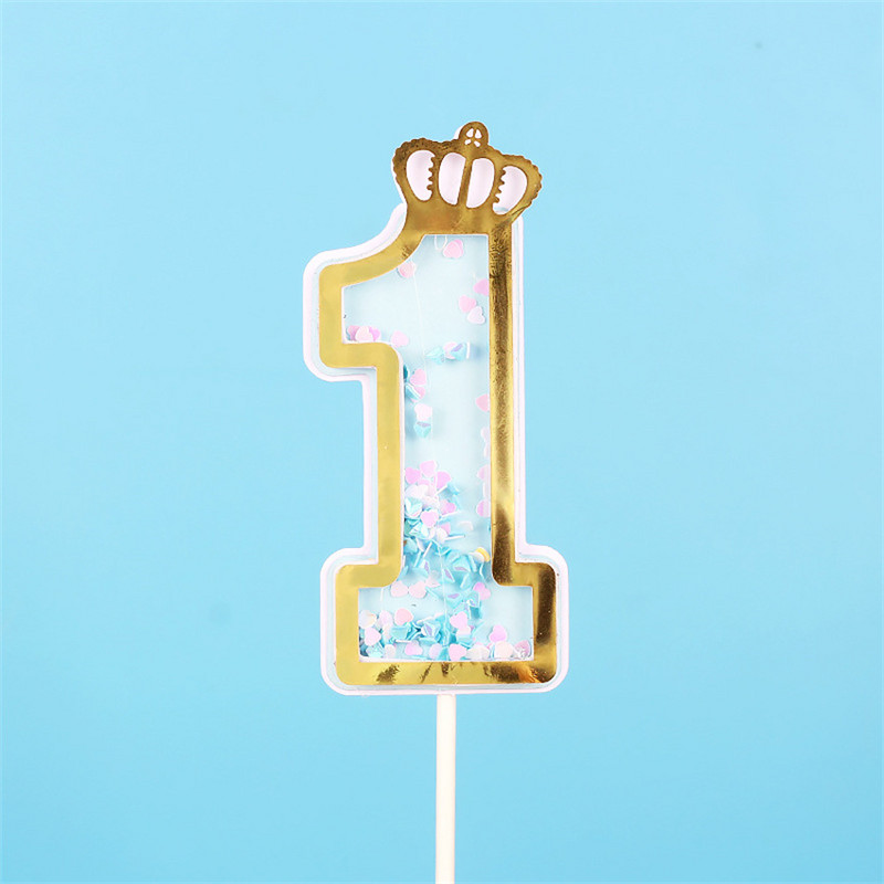 Нова дигитална свещ с пайети Номер за рожден ден Свещ за торта 0 1 2 3 4 5 6 7 8 9 Торта за торта Момичета Момчета Декорация за бебешки партита