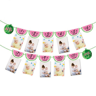 One in a Melon Cake Topper Διακόσμηση για 1ο πάρτι γενεθλίων Τούρτα καρπούζι Cupcake ντεκόρ Καρπούζι με θέμα παιδικό παιδικό πάρτι