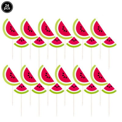 One in a Melon Cake Topper Διακόσμηση για 1ο πάρτι γενεθλίων Τούρτα καρπούζι Cupcake ντεκόρ Καρπούζι με θέμα παιδικό παιδικό πάρτι