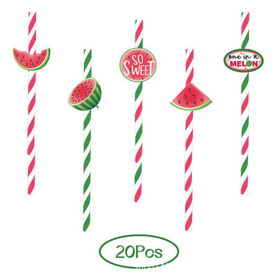 One in a Melon Cake Topper Διακόσμηση για 1ο πάρτι γενεθλίων Τούρτα καρπούζι Cupcake ντεκόρ Καρπούζι με θέμα παιδικό παιδικό πάρτι