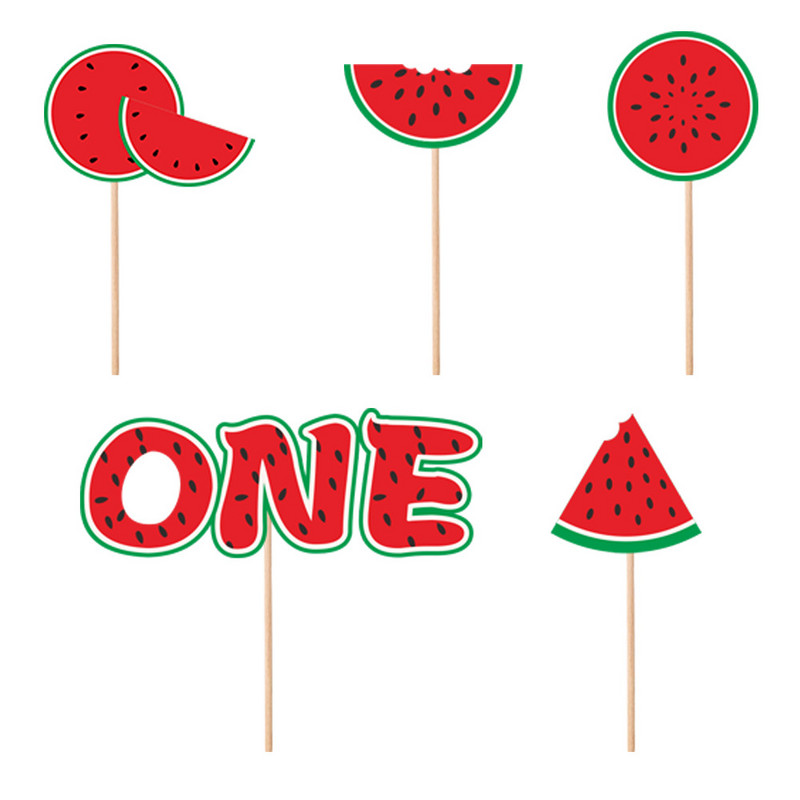 One in a Melon Cake Topper Διακόσμηση για 1ο πάρτι γενεθλίων Τούρτα καρπούζι Cupcake ντεκόρ Καρπούζι με θέμα παιδικό παιδικό πάρτι