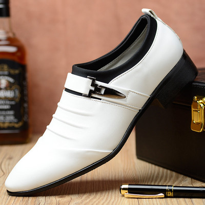 Férfi üzleti esküvői cipők férfiaknak légáteresztő bőr fehér Zapatos De Vestir Para Hombre luxus cipők férfi tervezők cipők