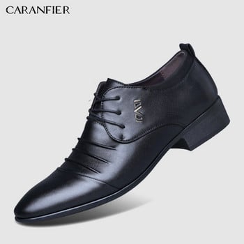 CARANFIER Νέο βρετανικό ανδρικό slip On Split Leather Ανδρικά παπούτσια φορέματος Επαγγελματικά παπούτσια γάμου Oxfords Επίσημα Αντρικά παπούτσια