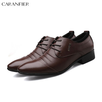 CARANFIER Νέο βρετανικό ανδρικό slip On Split Leather Ανδρικά παπούτσια φορέματος Επαγγελματικά παπούτσια γάμου Oxfords Επίσημα Αντρικά παπούτσια