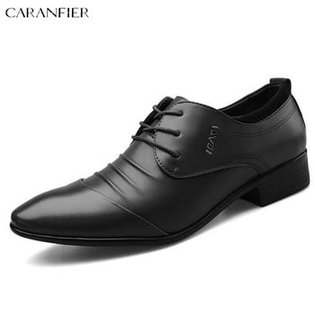 CARANFIER Νέο βρετανικό ανδρικό slip On Split Leather Ανδρικά παπούτσια φορέματος Επαγγελματικά παπούτσια γάμου Oxfords Επίσημα Αντρικά παπούτσια