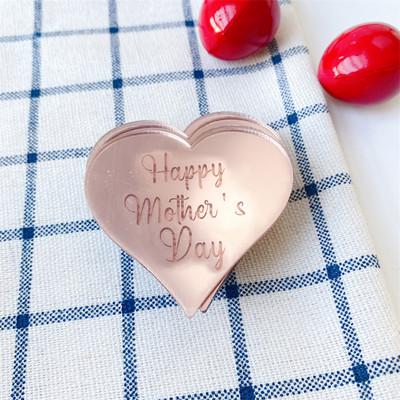 10 gab Akrila sešstūra zelts Daudz laimes dzimšanas dienā Valentīna dienas kūciņa virsma sirds rozes zelta sudrabs dzimšanas dienas kūkas dekorēšanai