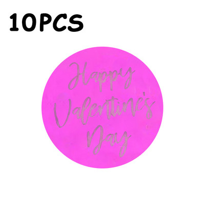 10 gab Akrila sešstūra zelts Daudz laimes dzimšanas dienā Valentīna dienas kūciņa virsma sirds rozes zelta sudrabs dzimšanas dienas kūkas dekorēšanai