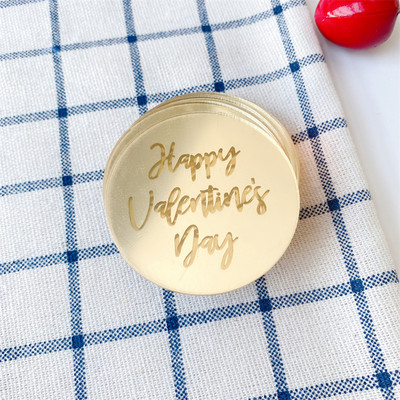 10 gab Akrila sešstūra zelts Daudz laimes dzimšanas dienā Valentīna dienas kūciņa virsma sirds rozes zelta sudrabs dzimšanas dienas kūkas dekorēšanai