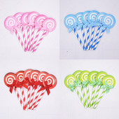 30 DB Tortafedő szivárványos nyalóka betét Dísz, barkácsolt, sült gyerekek baba születésnapi esküvői party tortadísz kiegészítők