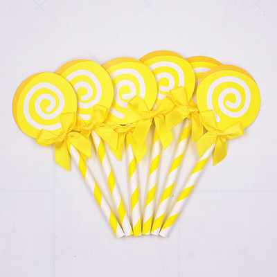 30 DB Tortafedő szivárványos nyalóka betét Dísz, barkácsolt, sült gyerekek baba születésnapi esküvői party tortadísz kiegészítők