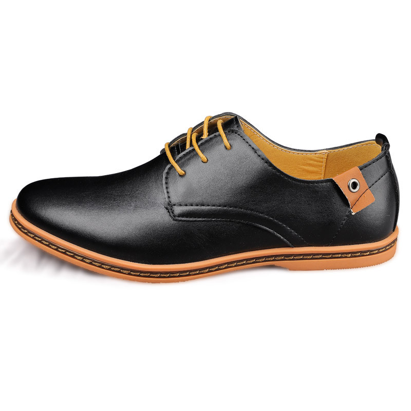 2021. aasta nahast vabaajajalatsid Moodsad meeste tasapinnalised ümara ninaosaga mugavad meeste kontorikleitjalatsid, suur suurus 38–48