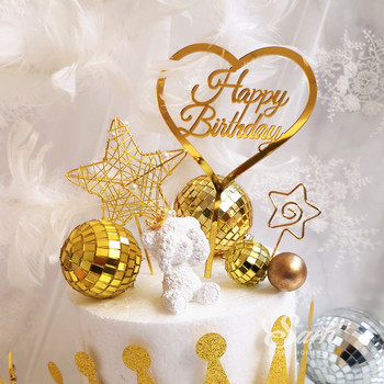 Ροζ Λευκό Στέμμα Αρκουδάκι Διακοσμήσεις τούρτας Γυαλιστερό Ball Star Γάμος Νύφη και Γαμπρός Προμήθειες για πάρτι γενεθλίων για ψήσιμο υπέροχων δώρων