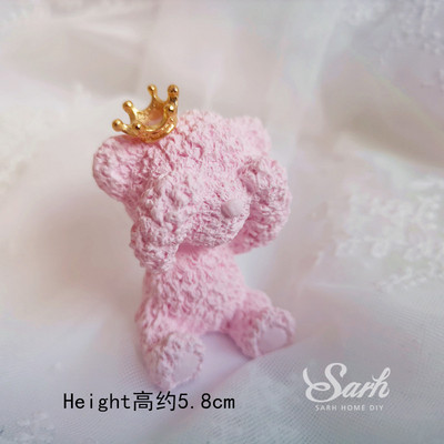 Rozā, baltā kroņa lāča kūkas rotājumi Spīdīga balles zvaigzne kāzu līgavas un līgavaiņa dzimšanas dienas ballītes piederumi burvīgu dāvanu cepšanai