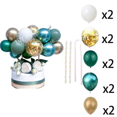 10db 5 hüvelykes latex léggömb tortafedő fém konfetti golyók felhőforma születésnapi esküvői dzsungel party dekorációhoz barkácskellékek