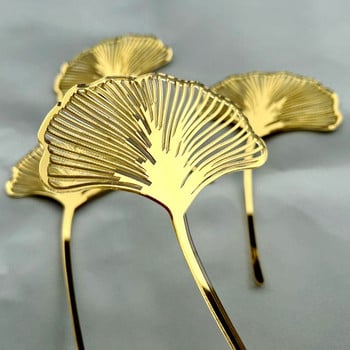 10 τμχ Mirror Acrylic Ginkgo Leaves Cupcake Topper Gold Leaf Cake Διακοσμήσεις για Γαμήλια Γενέθλια DIY Εργαλεία ψησίματος