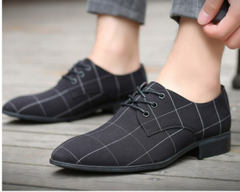 Мъжки официални обувки Марка Oxford Обувки за мъже Голям размер Булчинска рокля Луксозни мъжки обувки 48