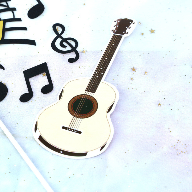 8kom/slatke glazbene note Prekrivač torte gitara Glazbeni instrumenti Festivalski preljevi za kolače za vjenčanje Rođendan Dekoracije torti