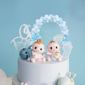 1 tk Love Gift Roosa Sinine Pehme Pompom Pilve Koogi Topper Rainbow Arch Cake Vahetükk Decor Baby Shower Sünnipäeva pulmapeo tarvikud