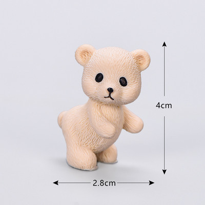 Rajzfilm MINI gyanta szimuláció plüss kis medve baba születésnapi buli desszert torta dekoráció mézes üveg golyó gyereknapi baba