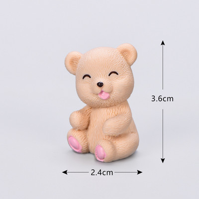 Rajzfilm MINI gyanta szimuláció plüss kis medve baba születésnapi buli desszert torta dekoráció mézes üveg golyó gyereknapi baba