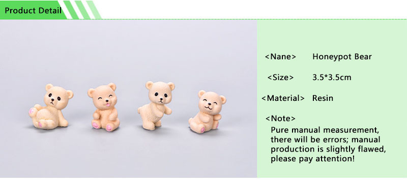 Rajzfilm MINI gyanta szimuláció plüss kis medve baba születésnapi buli desszert torta dekoráció mézes üveg golyó gyereknapi baba