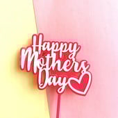 Τριαντάφυλλο Κόκκινο Λευκό Happy Day Mother`s Day Cake Topper Happy Love Cake Διακόσμηση Τούρτας Διακόσμηση πάρτι Προμήθειες ψησίματος για κέικ