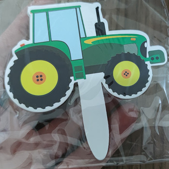 Tractor Cake Topper Green Farm Vehicle Cars Happy Birthday Cake Topper Kids Farm Tractor Themed Party Tractor Cake Decorations