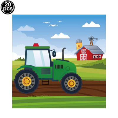 Traktoros torta topper zöld mezőgazdasági jármű autók boldog születésnapot tortalapát gyerekek Farm traktor témájú party Traktor tortadíszek