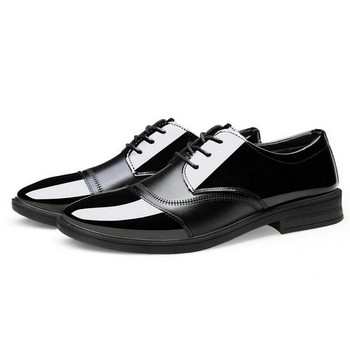 модни мъжки лачени обувки сватбена бизнес рокля нощни клубове оксфорд работни обувки с връзки дишащи обувки RA-52