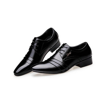 Модни мъжки кожени обувки сватбена бизнес рокля нощни клубове oxfords дишащи работни обувки с връзки RA-61