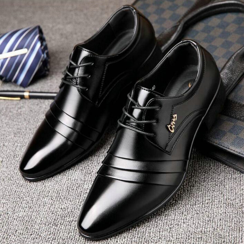 Mode Vīriešu ādas apavi kāzu Biznesa kleita Naktsklubi Oxfords Elpojoši Darba šņorkurpes RA-61