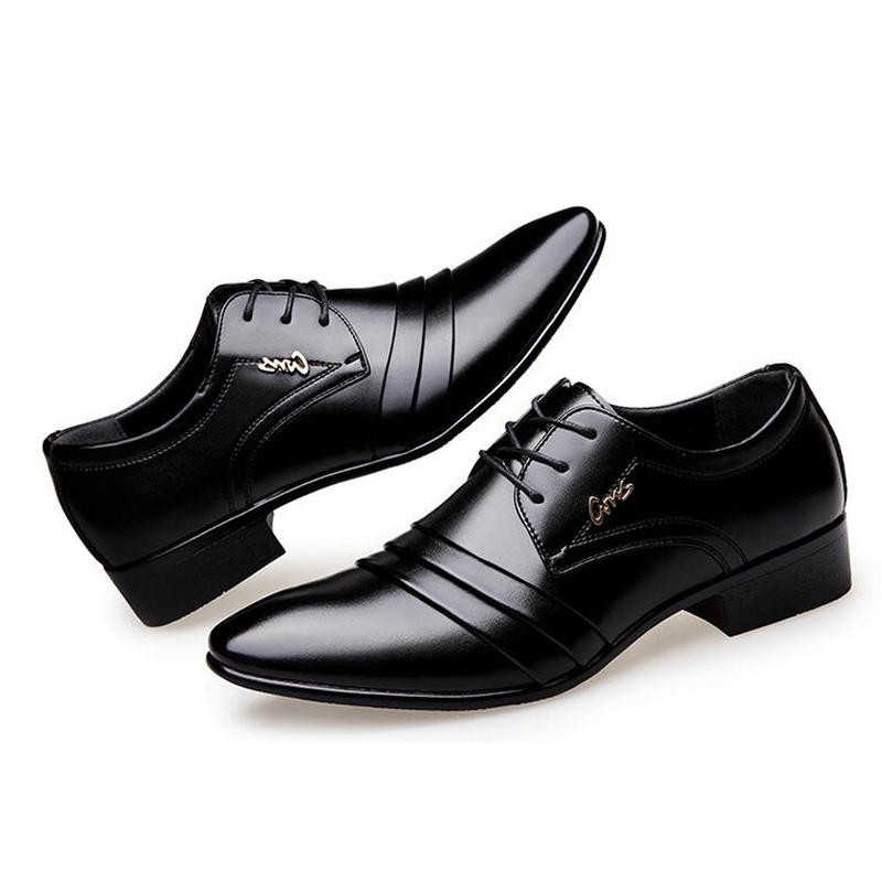 Mode Vīriešu ādas apavi kāzu Biznesa kleita Naktsklubi Oxfords Elpojoši Darba šņorkurpes RA-61