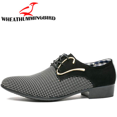 Moda marime mari Pantofi brogue pentru barbati rochie de nunta de afaceri Cluburi de noapte oxford Pantofi de lucru respirabili cu siret RA-10