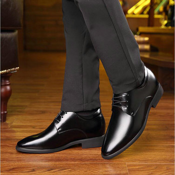2019 Нова марка Бизнес мъжки равни обувки Кожена рокля Официални обувки Мъжки черни оксфордски обувки за сватбено тържество LD-91