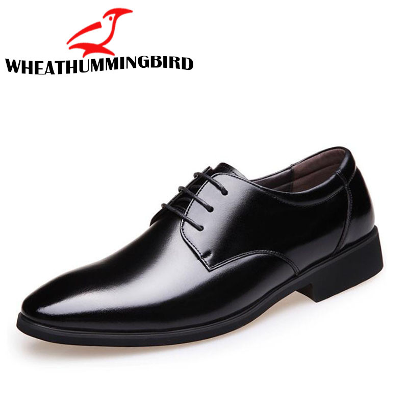 2019. gada jauns zīmols, biznesa vīriešu pamata apavi, ādas kleita, formāli apavi vīriešiem, melni Oksfordas kāzu ballīšu apavi LD-91