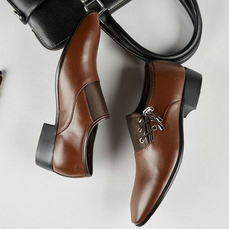Fashion Man Επίσημα Παπούτσια Υψηλής Ποιότητας Αναπνεύσιμα PU Δερμάτινα Προσωπικότητα Ανδρικό επαγγελματικό φόρεμα Oxford Wedding Shoes μεγάλο μέγεθος LK-43