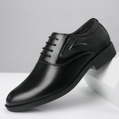 Pantofi Oxford formali pentru bărbați de înaltă calitate, pantofi brogues pentru bărbați, cu șireturi, pentru petrecere, pantofi rochie de afaceri, mari, plus, 38-48 LK-44