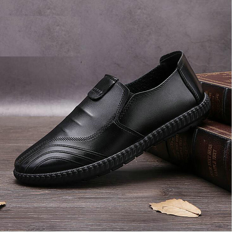 Divat Férfi Ruha Bőr Cipők Slip On Loafers Vezetőcipők Férfi Alkalmi Oxford Cipők Lapos puha alkalmi cipők LK-61